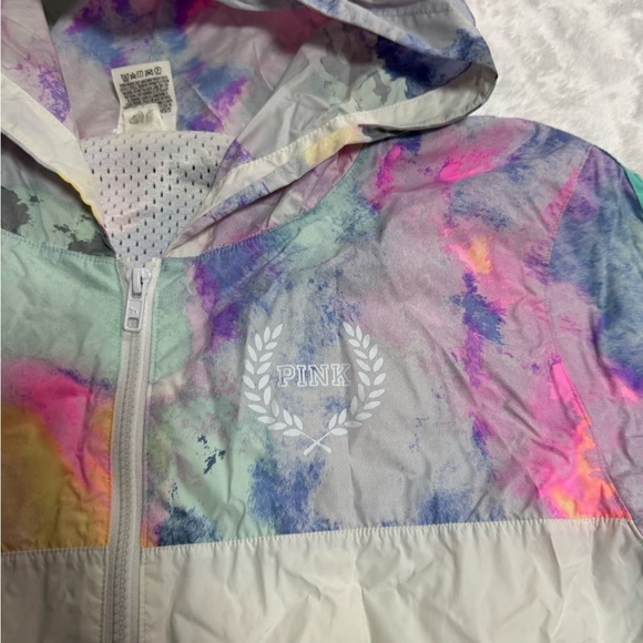 Rare PINK WaterColor Anorak WindBreaker Jacket - Picture 2 of 12